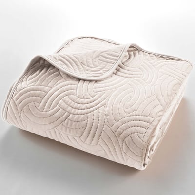Couvre-lit 3 pièces matelassé velours + deux taies DOUCEUR D'INTÉRIEUR