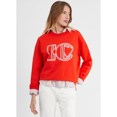 Logo-Sweatshirt mit rundem Ausschnitt und langen Ärmeln ICODE