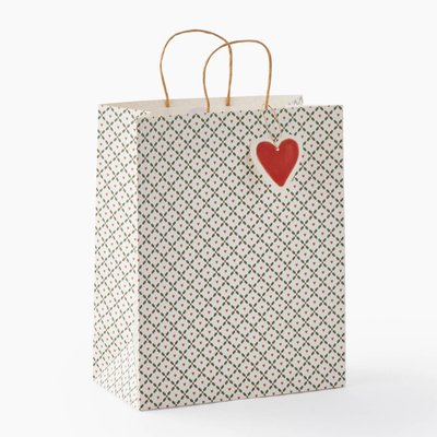 Sac cadeau coeur, taille L MONOPRIX