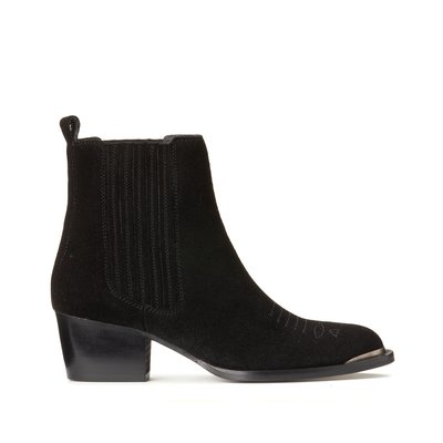 Velourslederboots mit breitem Absatz IKKS