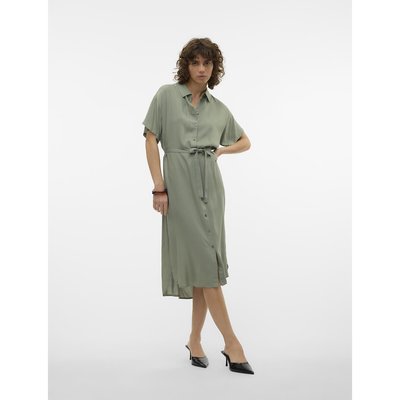 Платье прямого покроя, длина миди, 3/4, короткие рукава VERO MODA