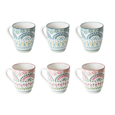 Lot de 6 mugs, MANDALA ARTIME