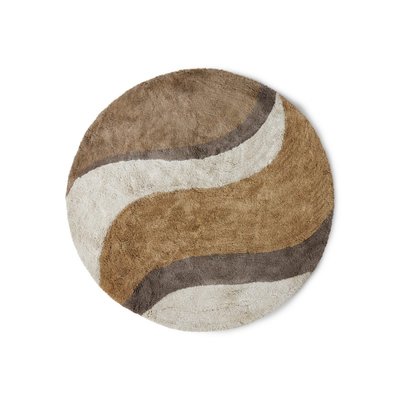 Tapis rond design coton  Waves HKLIVING
