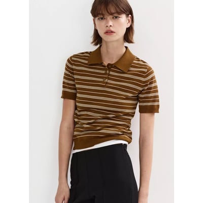 Pull-over maille col polo MANGO
