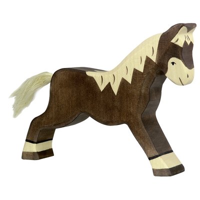 Figurine Cheval au galop, marron HOLZTIGER