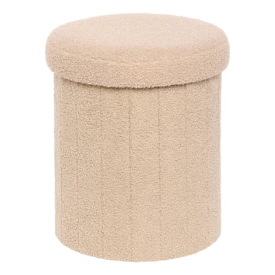 Pouf pliant coffre de rangement en bouclette JAIKO ATMOSPHERA