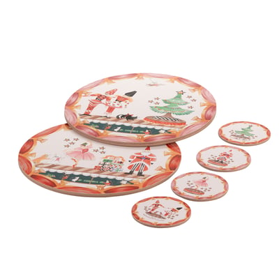 8-Piece Nutcracker Placemats & Coasters Set CATH KIDSTON