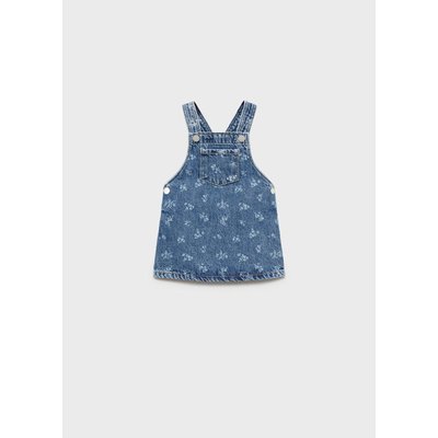Robe chasuble courte en jean MANGO BABY