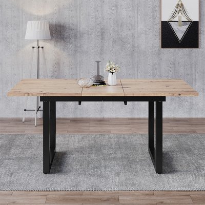 Table à manger extensible à allonge papillon intégrée, VEXAA MEUBLES COSY