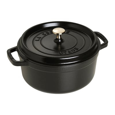 Cocotte 14 cm, Rond(e), Noir mat, Fonte STAUB