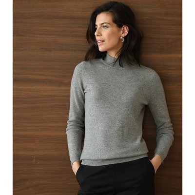 Pull en cachemire col montant en fine maille ANNE WEYBURN