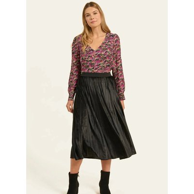 Jupe longue plissée en velours VELOURS NAF NAF
