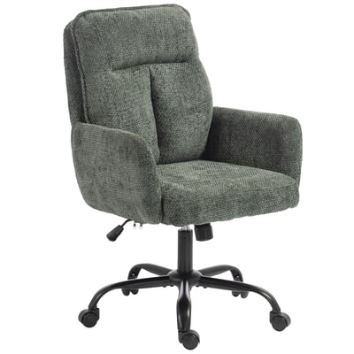 Chaise de bureau Tissu effet lin (100 % HOMCOM