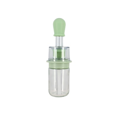 Bouteille d'huile avec brosse en verre 18cl MENASTYL