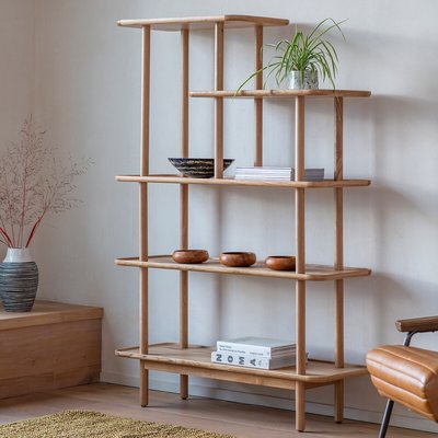 Kargil Solid Oak Two Tier Shelving Unit SO'HOME