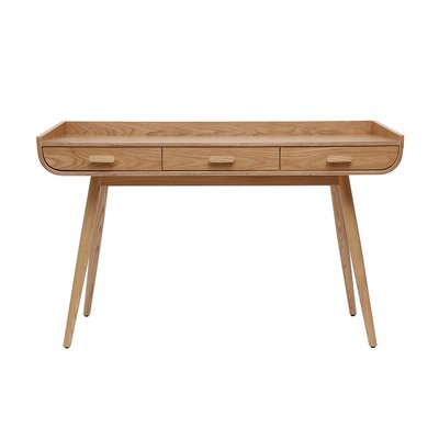 Bureau scandinave en bois avec rangements L132 cm HALLEN MILIBOO