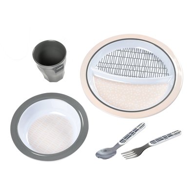 Coffret Cadeau Repas Pink Grid BEABA
