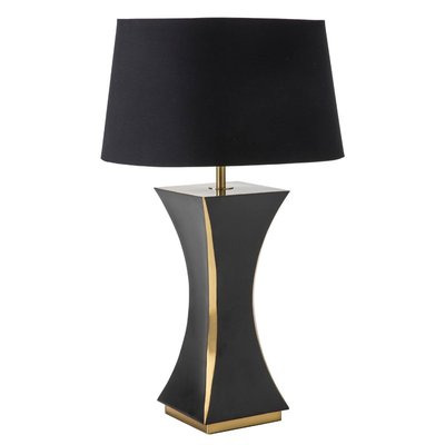 Lampe en métal noire et doré H 62cm - VALERY SIGNATURE