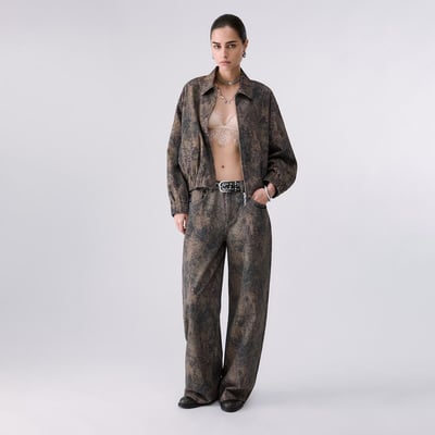 Blouson oversize avec imprimé pailleté LIU JO