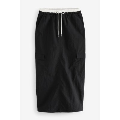 Jupe mi-longue avec taille contrastante NEXT