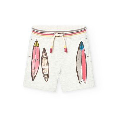 Bermuda en coton avec dessin frontal BOBOLI