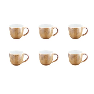Lot de 6 mugs en grès, COSMOS BJORN