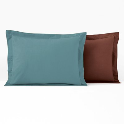 Funda de almohada de algodón bicolor SO'HOME