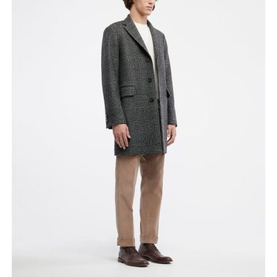 Manteau Droit Palace Imprimé Prince De Galles Laine Mélangée COMPTOIR GL