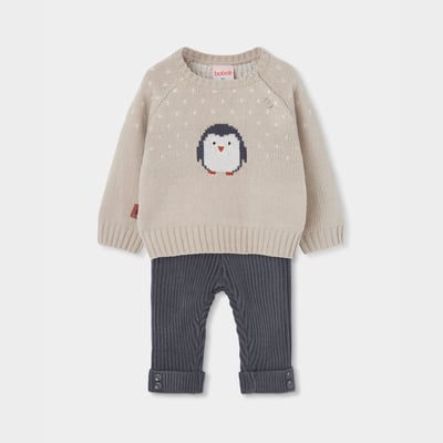 Ensemble bébé imprimé pingouin BOBOLI
