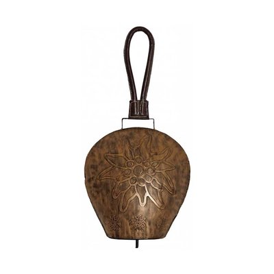 Cloche Edelweiss en métal cuivré 27 cm AUBRY GASPARD