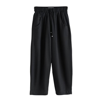 Pantalon barrel en lin et coton NEXT