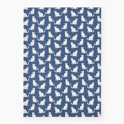 Torchon print gros chat, 50x70cm, coton MONOPRIX