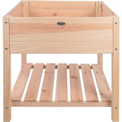 Carré potager en pin naturel sur pieds Largeur 78 cm JARDINDECO