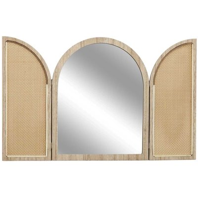 Miroir à volets en mdf et canage Bali CMP