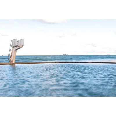Tableau sur verre plage Saint-Quay-Portrieux 45x65 cm CEANOTHE