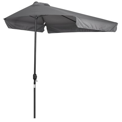 Parasol de balcon - demi parasol - 5 entretoises métal polyester haute densité OUTSUNNY