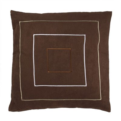 Coussin aspect suédine avec broderies  KEVIN THE DECO FACTORY