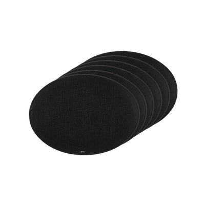 Set de table ovale - 6 pièces - Feutre recyclé noir BJORN
