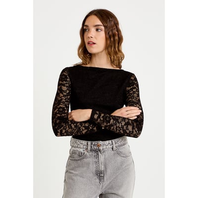 Body ajusté dentelle col bateau CACHE CACHE
