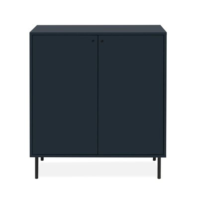 Petit buffet moderne bleu sombre 2 portes RAVEN PIER IMPORT