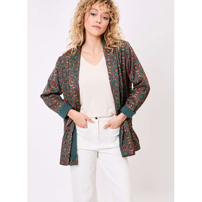 Veste kimono fluide satinée SCARLET LA FIANCÉE