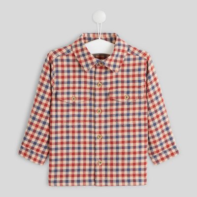 Chemise manches longues à carreaux en coton BIO, certifié OEKO-TEX BOUT'CHOU