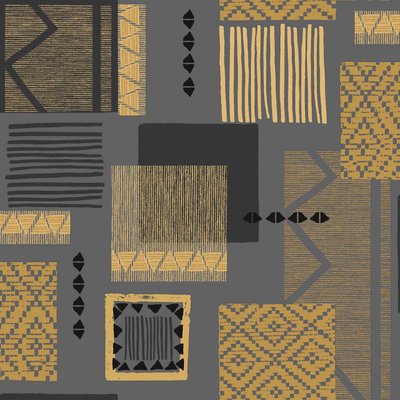 Nappe Toile cirée au mètre Tanzania anthracite DOUCEUR D'INTÉRIEUR
