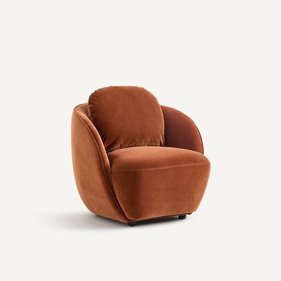 Sillón bola con tejido de terciopelo, Alpine AM.PM