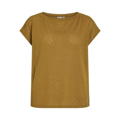 T-shirt met korte mouwen en boothals VILA