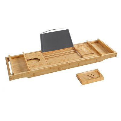 Pont de Baignoire Extensible en Bambou - L75/109 cm CALICOSY
