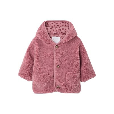 Manteau en sherpa avec doublure imprimée "léopard" VERTBAUDET