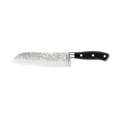 Couteau santoku 18 cm martelé avec protection de lame - CARBON SABATIER TROMPETTE