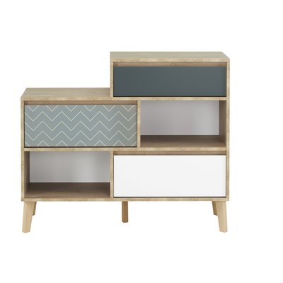 Commode 3 tiroirs & niches LARVIK GAMI