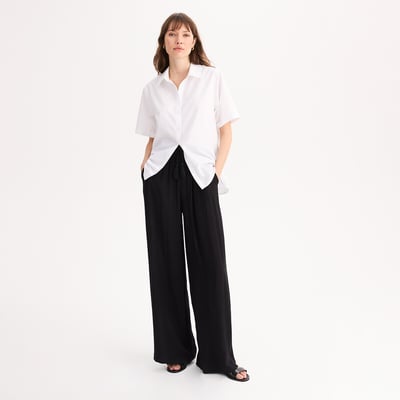 Pantalón crepe ancho ANNE WEYBURN